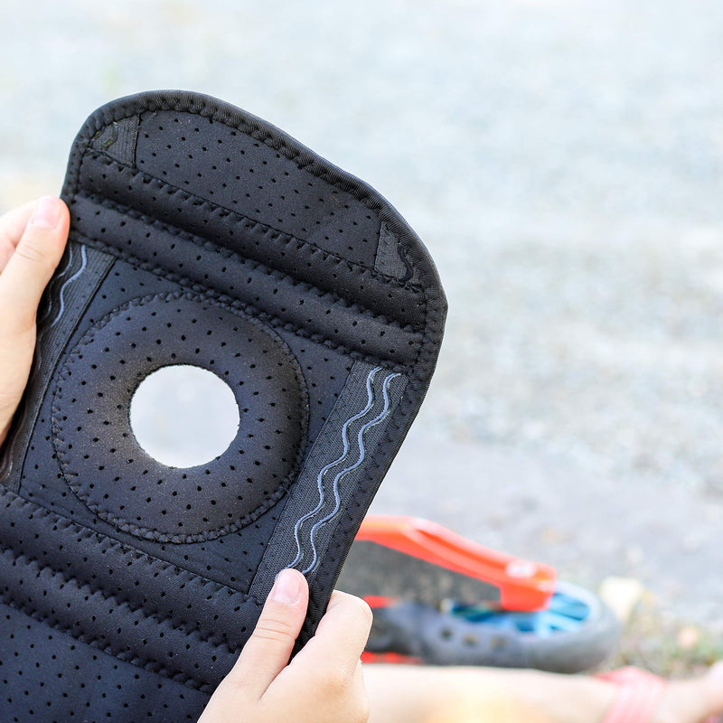 [Australia] - Kids Knee Support Bundle: 1 Kids Knee Brace (Black) and 1 Kids Knee Sleeve (Black) 