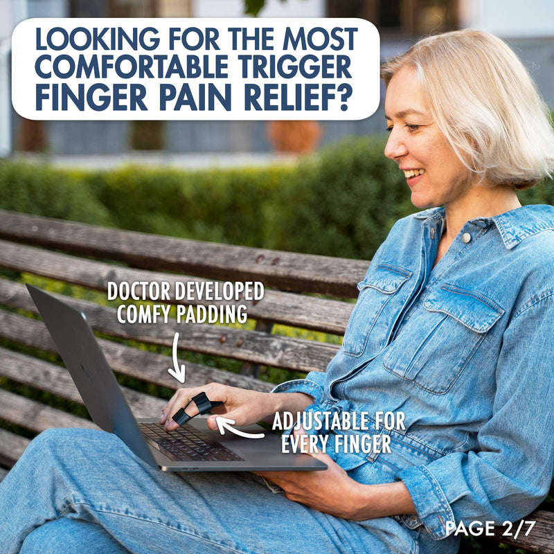 [Australia] - Dr. Frederick's Original Trigger Finger Splint - 2 Pieces - Doctor-Developed Design Fits Index Finger - Middle Finger - Ring Finger 