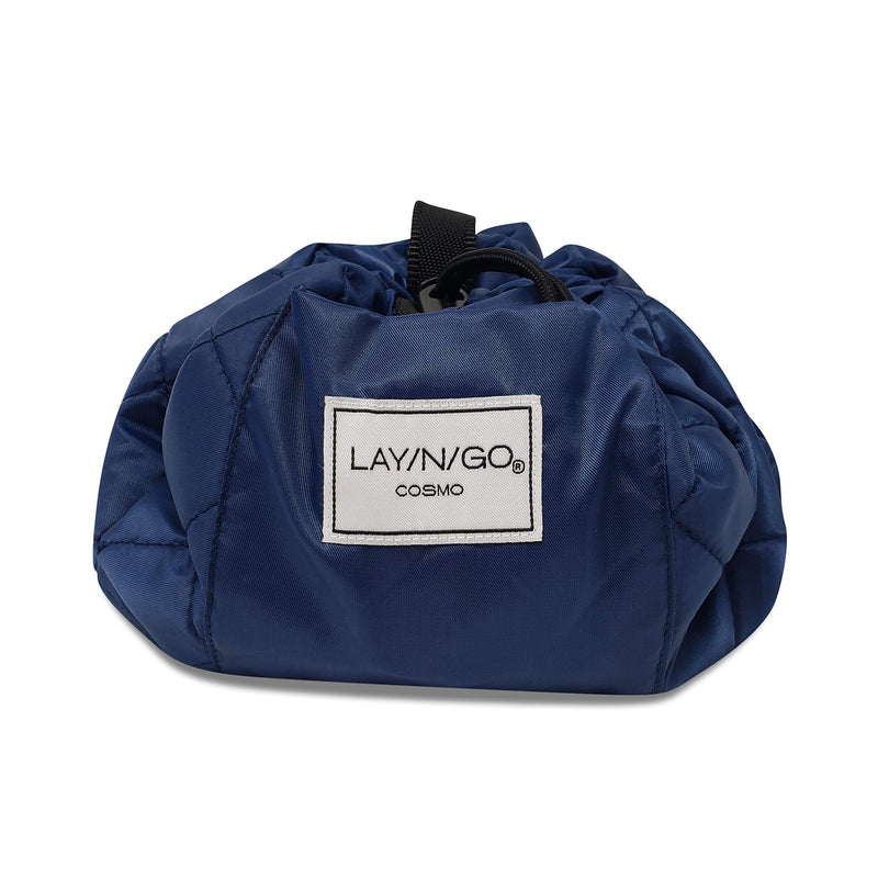 [Australia] - Lay-n-Go Drawstring Makeup Bag – Women’s Travel Cosmetic Case and Jewelry, Electronics, Toiletry Organizer – Navy 