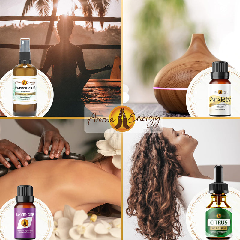 [Australia] - Lava Stone Aromatherapy Diffuser Bracelet and Anxiety Essential Oil 10ml (Blend of Lavender, Ylang Ylang & Bergamot) 