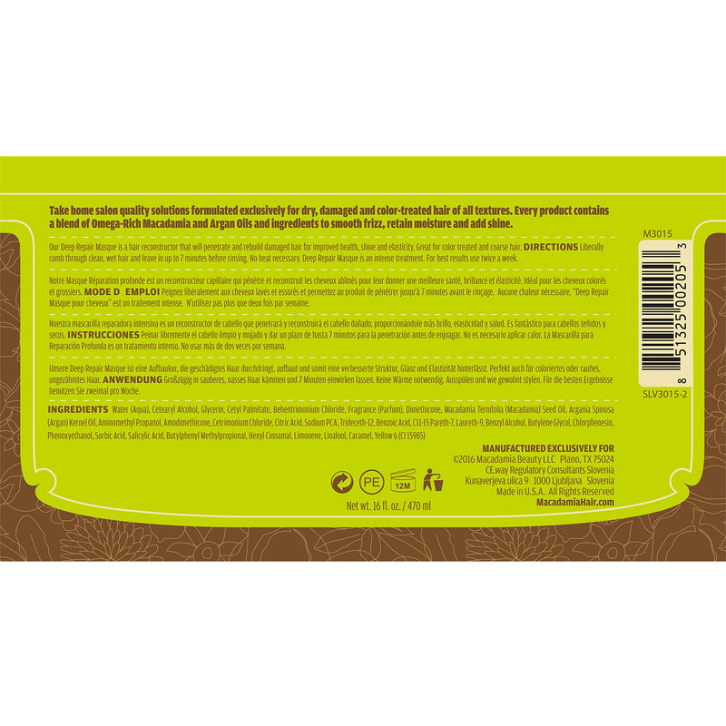 [Australia] - Macadamia Natural Oil Deep Repair Masque, 16 FL OZ 