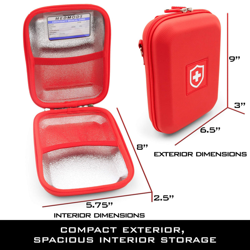 [Australia] - MEDMODS Insulin Cooler Travel Case and Insulated Diabetes Bag with Ice Pack, ID Card, Medical Alert Tag & Shoulder Strap - Protective Insulin Pen Case for Diabetic Medication & Essentials, Case Only 