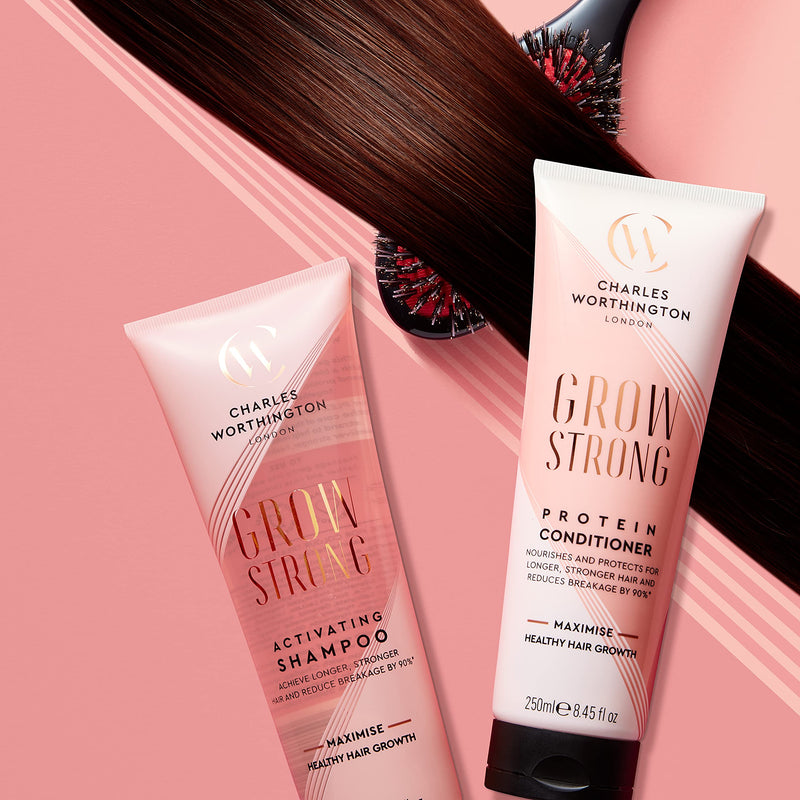 [Australia] - Charles Worthington Grow Strong Protein Conditioner, Hair Growth Conditioner for Fine Hair, Hair Repair Products for Women and Men, Salon Hair Repair, 250 ml 