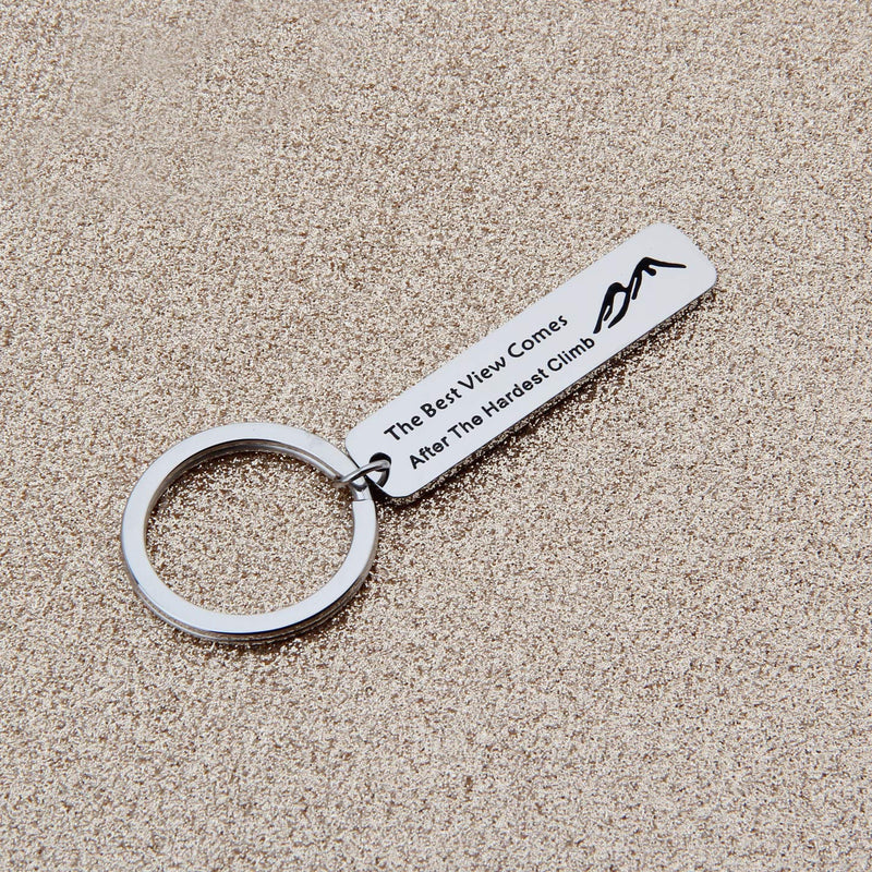 [Australia] - MYOSPARK Adventure Gift Mountains Keychain Hiker Jewelry Outdoors Gift Motivational Jewelry Climb Keychain 