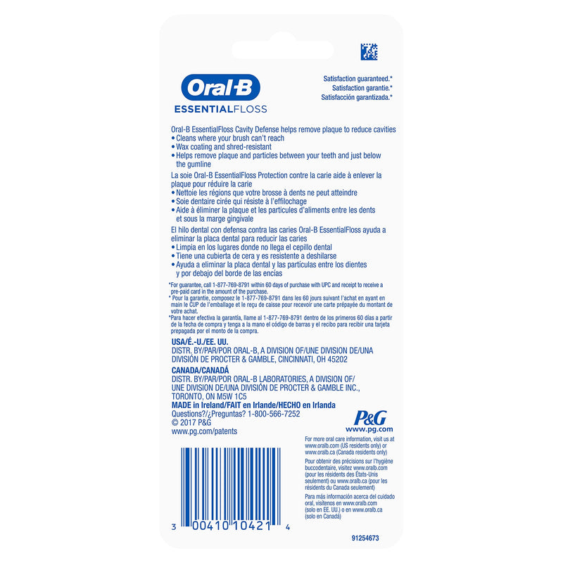 [Australia] - Oral-B EssentialFloss Cavity Defense Dental Floss, 50 M, Pack of 2 