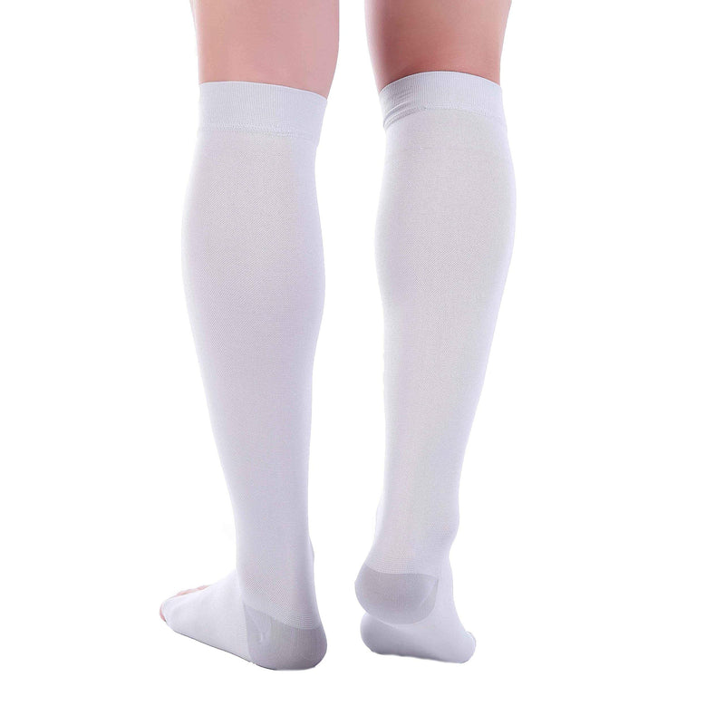 [Australia] - Doc Miller Open Toe Compression Socks 1 Pair 15-20 mmHg Firm Support Gray Medium 