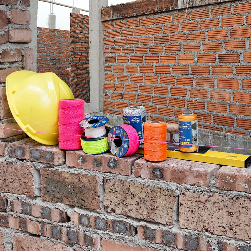[Australia] - HONGDA Twisted Mason Line, 425 Feet #18 Twisted Polypropylene Mason Line String Perfect for masonry jobs and for the layout of general construction, gardening, DIY project, Fluorescent Pink 