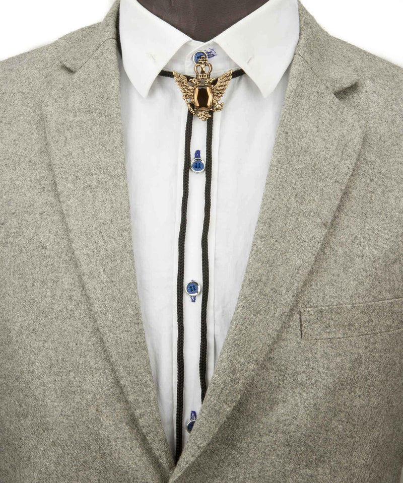 [Australia] - Knighthood Winged Stone with Crown Collar Accessories/Bolo Ties/Bow Ties Bronze 