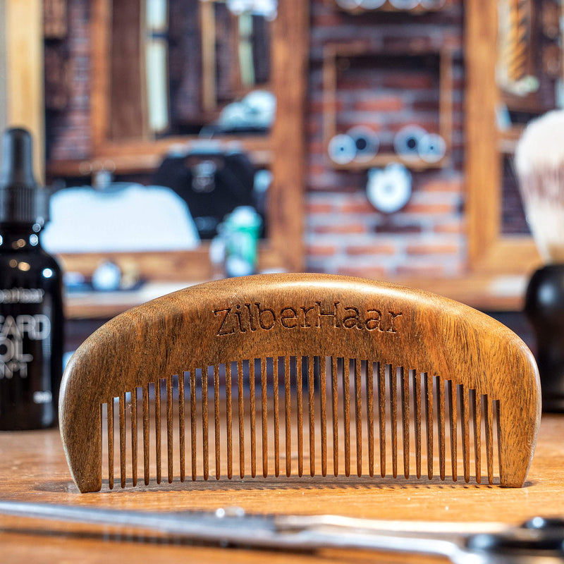 [Australia] - ZilberHaar - Beard Comb - 100% Scented Sandalwood - Essential Beard Care Accessory for Men, Straightens Bread Without Static - Handmade Comb 