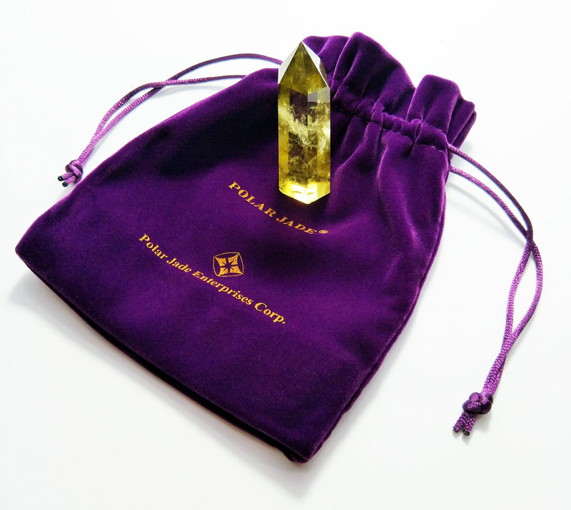 [Australia] - Yellow Quartz Crystal Wand Pointed & Faceted for Healing Reiki Chakra Meditation Therapy Decor (Citrine Crystal) Yellow 1 pcs 
