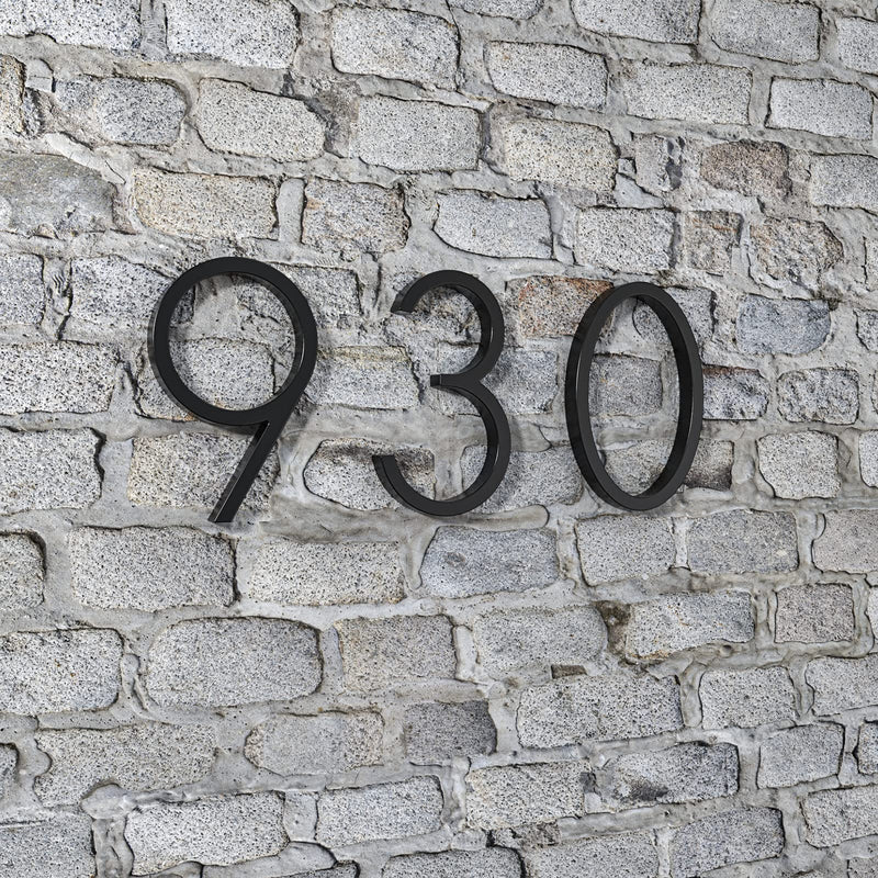 [Australia] - 5" Floating Stainless Steel Address House Number, Modern Metal Anti-Rust House Numbers with Nail Kits for Door Garden Mailbox Decor Visibility Signage (0) 0 