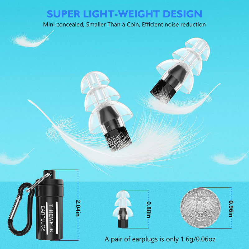 [Australia] - High Fidelity Earplugs - Comfortable, Reusable Silicone Ear Plugs with Cord for Snoring, Shooting Range, Concerts, Travel. 30db Noise Canceling Protects Hearing for Men & Women. Stylish Black 