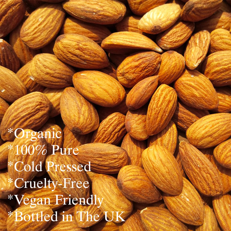 [Australia] - Feelia - Organic Sweet Almond Oil - Cold Pressed, Rich in Vitamins A, E, Zinc & Omega 3, Fast Absorbing, 100% Pure & Organic (100ml) 100 ml (Pack of 1) 