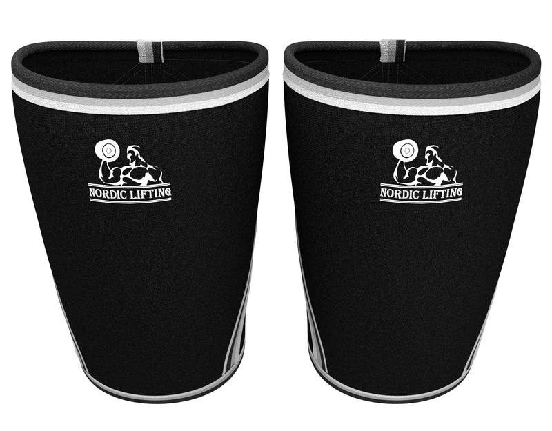 [Australia] - Knee Sleeves (1 Pair) Support & Compression for Weightlifting, Powerlifting & Cross Training - 7mm Neoprene Sleeve for the Best Squats - Both Women & Men - by Nordic Lifting Medium Black 