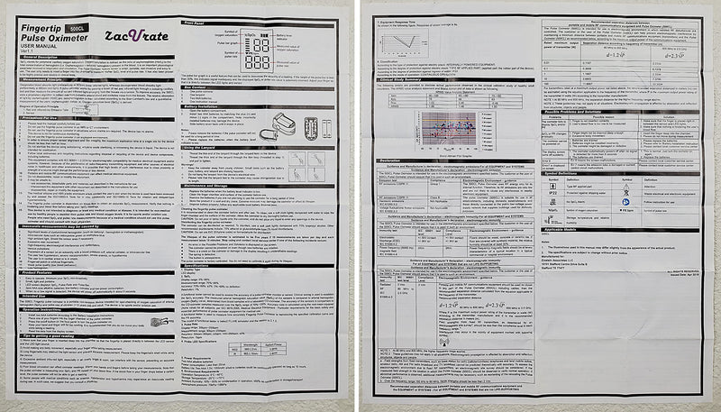 [Australia] - Zacurate 500CL Fingertip Pulse Oximeter and 500E Premium Pulse Oximeter Fingertip Bundle 
