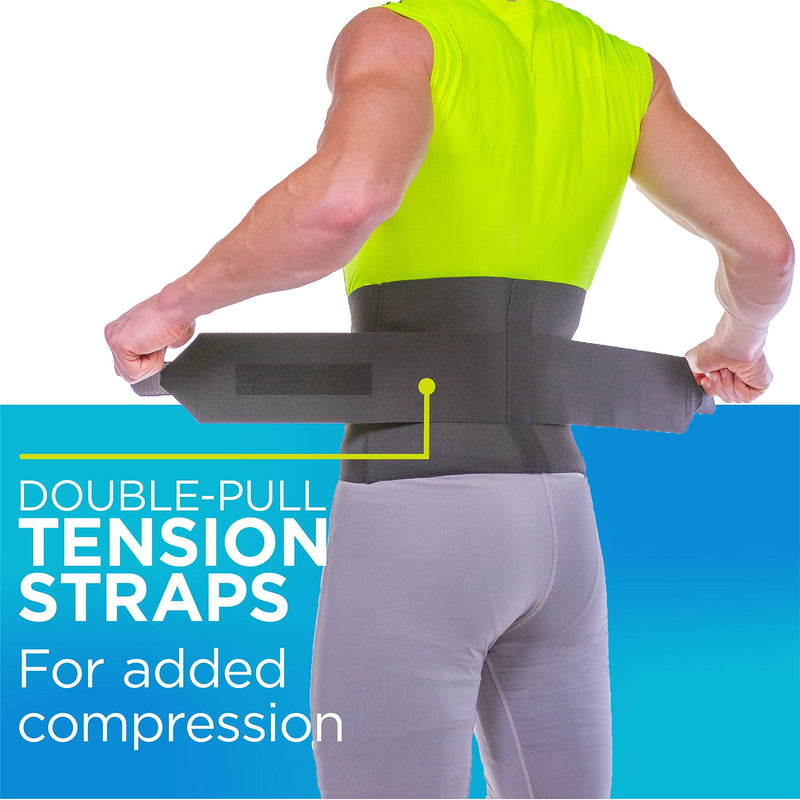 [Australia] - BraceAbility Elastic & Neoprene Compression Back Brace | Lumbar, Waist and Hip Support Belt for Sciatica Nerve Pain, Low Back Ache & Pain Relief while Sleeping, Working, Exercising, Walking (Large) L 