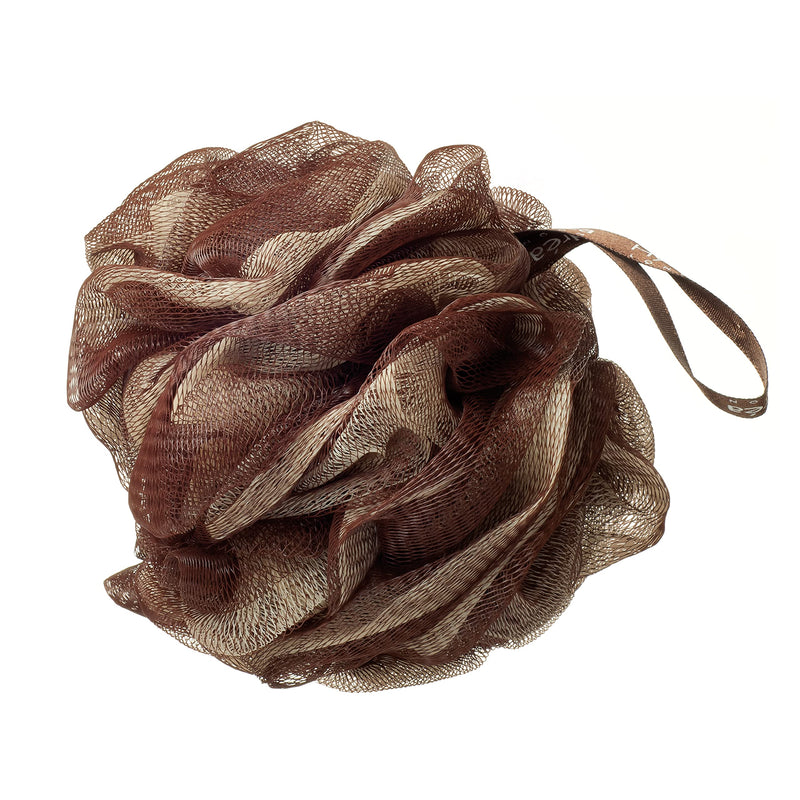 [Australia] - Hydréa London Large Exfoliating Body Puff / Scrunchie /Buffer - Bath & Shower Twin Pack (Chocolate & Cream) 