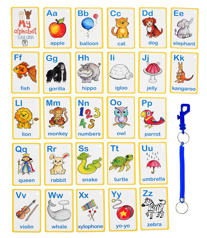 [Australia] - My ASL Alphabet Flash Cards 26 Alphabet Toddlers American Sign Language Flash Cards Set, Learn ASL and it’s a First Alphabet Flash Cards 