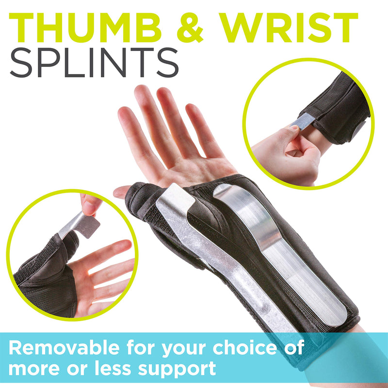 [Australia] - BraceAbility Thumb & Wrist Spica Splint | De Quervain's Tenosynovitis Long Stabilizer Brace for Tendonitis, Arthritis & Sprains Forearm Support Cast (Large - Right Hand) Large 