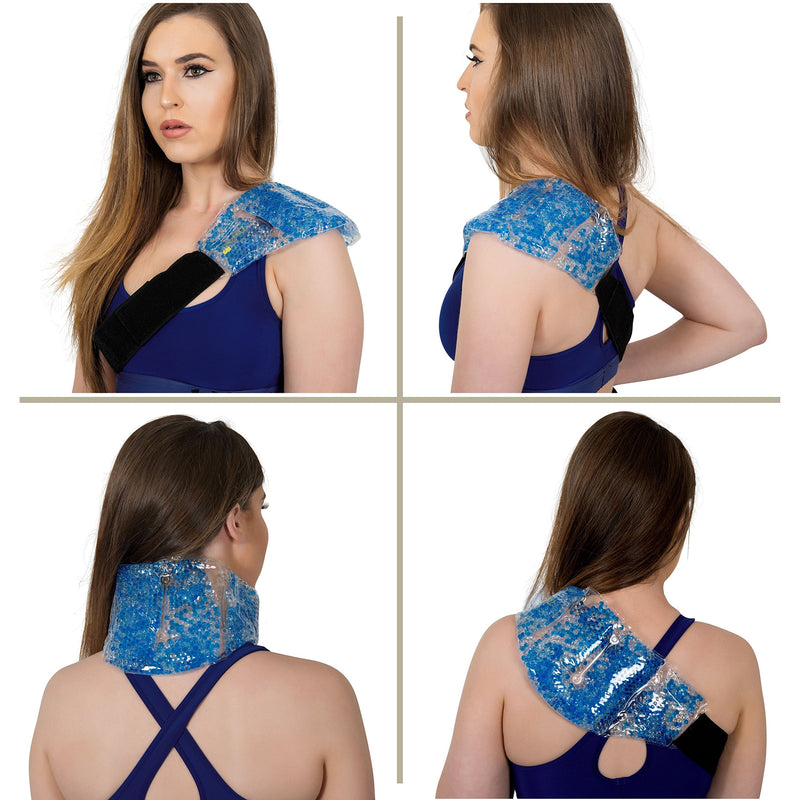 [Australia] - Zhu-Zhu Multi-Purpose Hot & Cold Pack Therapeutic Gel Beads - Neck, Joint, Shoulder & Back Pain Relief Wrap - Sports Injury Heat Therapy Pad 