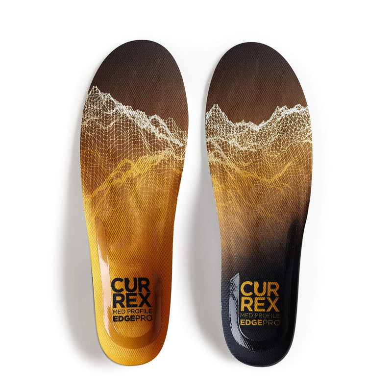 [Australia] - CURREX EdgePRO Insole - Men, Women & Youth Dynamic Support Insole - Shock Absorption, Cushioning, Anatomic Support & Super Grip - for Cross-Country Skiing, Downhill Skiing & Snowboarding XL (Mens 11-12.5 / Womens 12.5-14) Medium Arch - Yellow 