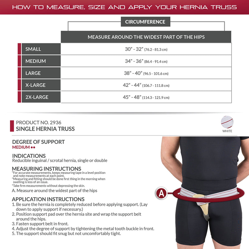 [Australia] - OTC Hernia Truss, Single Herniation, Inguinal Scrotal Treatment, Small Grey (Left Side) 