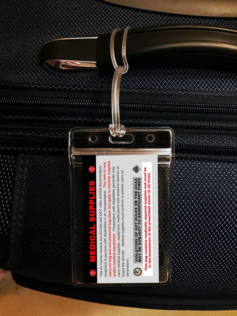 [Australia] - Insulin - Diabetic Supplies Medical Alert Equipment Luggage Tag - Handle with Care, DOT and ACAA regulations (MELT-119) Quantity (3) 3 