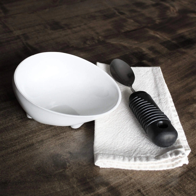 [Australia] - Rehabilitation Advantage Easy Grip Utensil Set with Built-up Handles , Black , 4 Count (Pack of 1) 