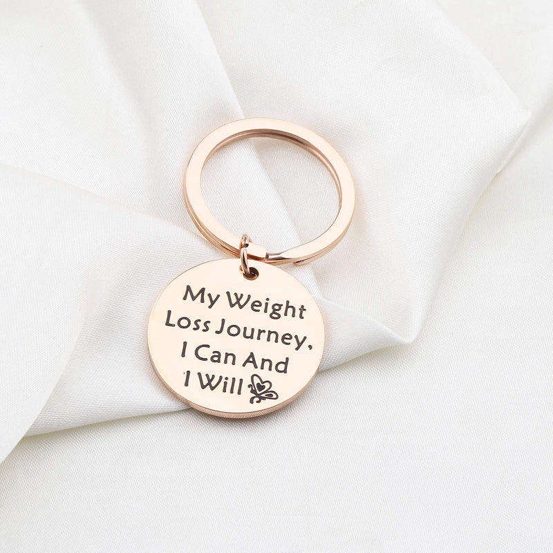 [Australia] - PLITI Weight Loss Keyring My Weight Loss Journey I Can and I Will Diet Journey Weight Tracker Keep Fit Gift for Her My Weight Loss RG 