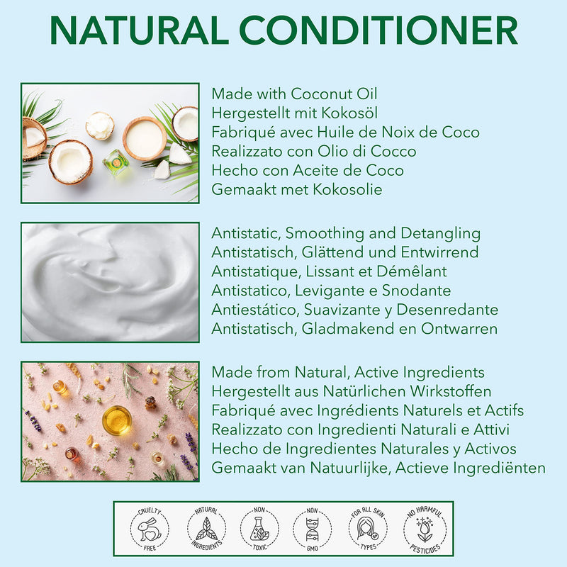 [Australia] - Natural DRY DEFENCE CONDITIONER | CURLY HAIR - COCONUT, PEACH, PALMAROSA, LAVENDER & GERANIUM - 250ml - by POO FREE. No Sulfates, No Parabens, No Silicones. No Build Up, Gentle, Concentrated. 