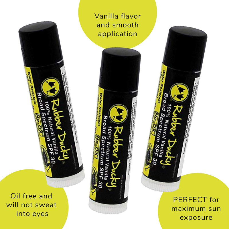 [Australia] - Rubber Ducky Natural Lip Protectant/ Balm, Vanilla (SPF 30, 3 Pack) SPF 30 