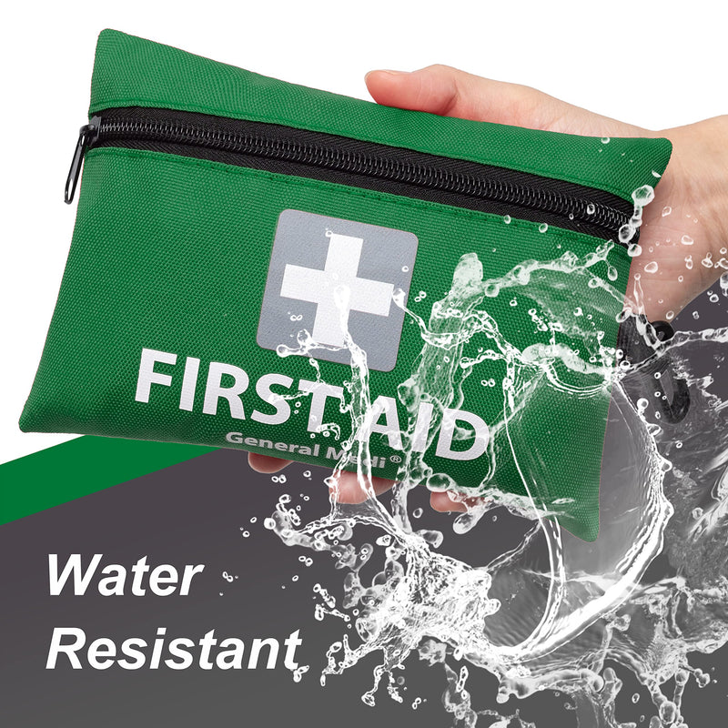 [Australia] - Mini First Aid Kit, 92 Pieces Small First Aid Kit - Includes Emergency Foil Blanket, Scissors for Travel, Home, Office, Vehicle, Camping, Workplace & Outdoor (Green) 