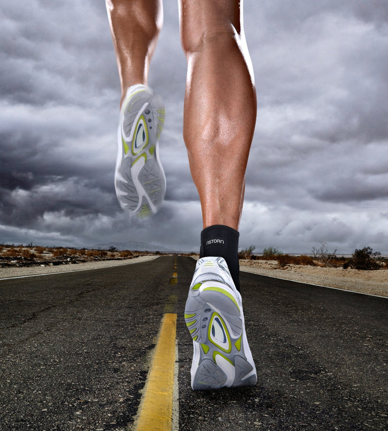 [Australia] - Ankle Brace & Achilles Tendon Support Sleeve by Astorn. Ankle Compression Sleeve for Plantar Fasciitis Relief, Heel Spurs - Achilles Tendonitis Brace for Men and Women. One Size Fits Both Feet Ankle Support Wrap for Running & Everyday Wear. 