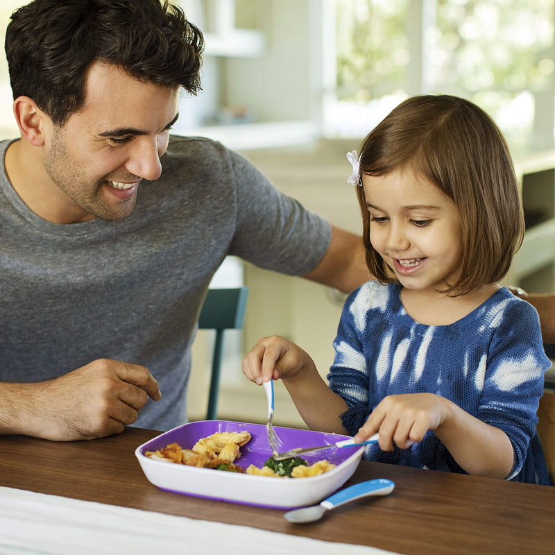 [Australia] - Munchkin Splash Toddler Cutlery Set (Fork, Knife & Spoon), Blue 3 Count (Pack of 1) 