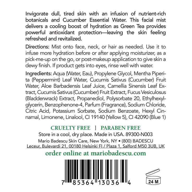 [Australia] - Mario Badescu Facial Spray with Aloe,Cucumber and Green Tea, 8 Fl Oz 