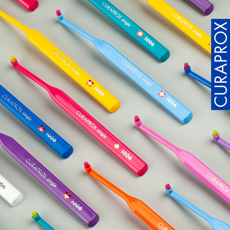 [Australia] - Curaprox CS 1006 Interdental Toothbrush, Assorted Colour. Manual Single Tuft Interdental Brush Ultra-Fine CUREN® Filaments 1 Count (Pack of 1) 