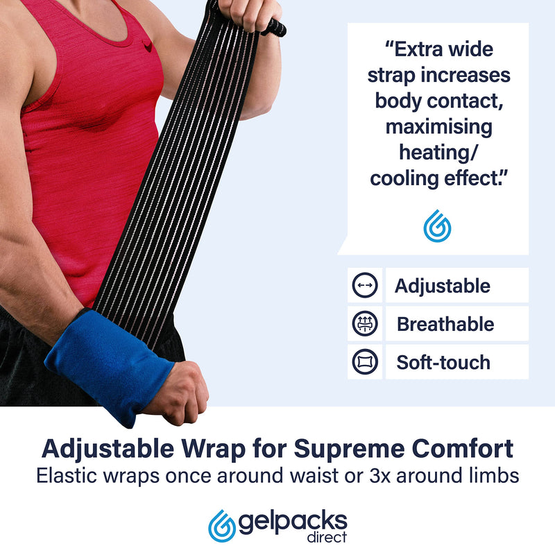 [Australia] - GelpacksDirect Gel Ice Pack for Sport Injury, Reusable Hot & Cold Compress Wrap, All Body Parts - Flexible from Freezer - First Aid Heat Pad for Knee, Ankle, Hip, Back Pain Relief - Faster Recovery 