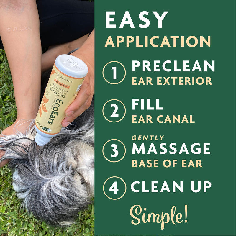 [Australia] - Vet Organics EcoEars Dog Ear Cleaner. Natural Multi-Action Formula. for Itch, Head Shaking, Discharge & Smell. Naturally Cleanses Away Common Problems. 100% Guaranteed 8 oz 
