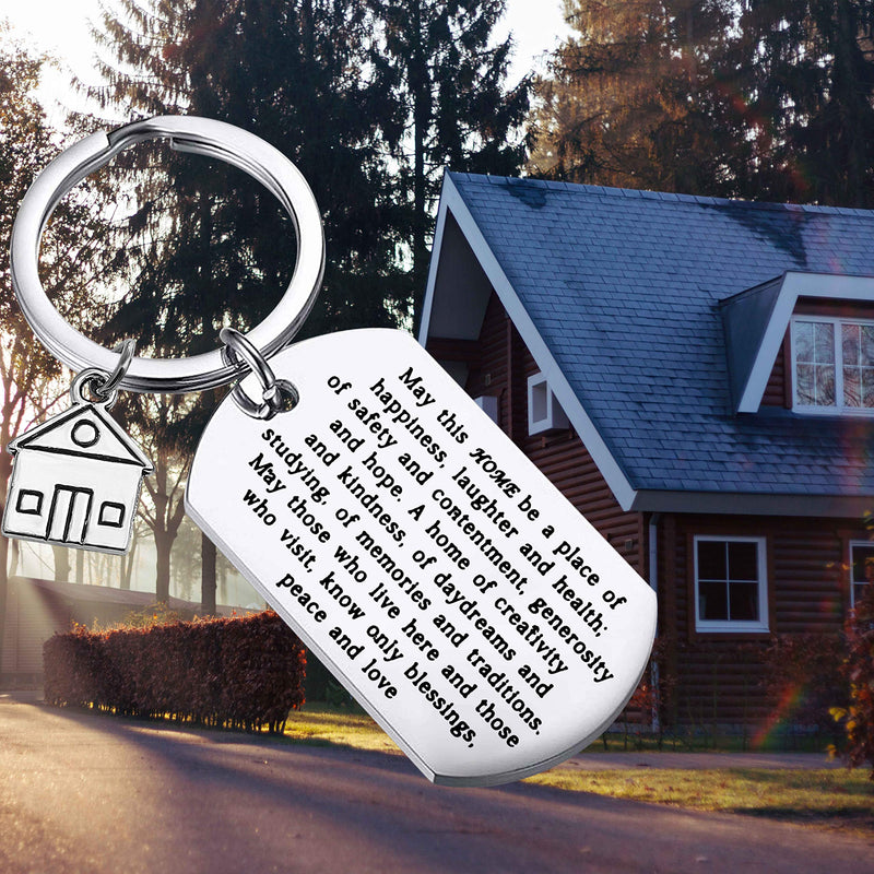 [Australia] - FUSTMW Housewarming Gift New Home Keychain Gift for New Homeowner Jewelry Moving in Gift House Keyring First Home Gift Realtor Closing Gifts New Home Keychain DT 