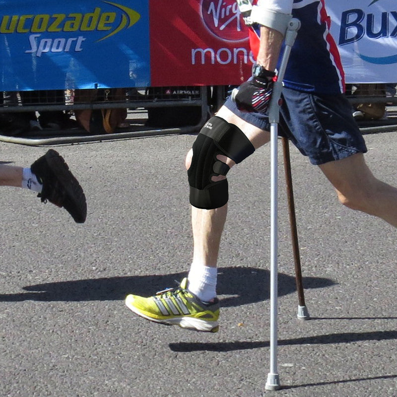 [Australia] - Vital Salveo-Germanium 9.5" Knee Brace /Adjustable Straps/S-Stays/Open Patella, Knee Support-Large Fit Large Fit 