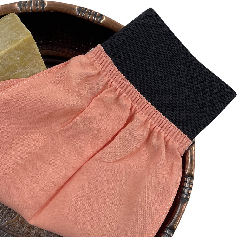 [Australia] - Turkish 100% Silk Exfoliating Glove/Mitt, Body Scrub Exfoliator Bath Glove, Fake Tan Remover Bath Mitt, Natural Glow for Women, Men, Shower, Hammam, Spa by Feel Fine Black 