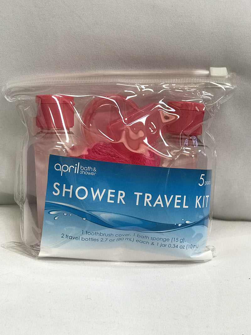 [Australia] - April Bath and Shower, Shower Travel Kit 5 pack, Multiple colors 