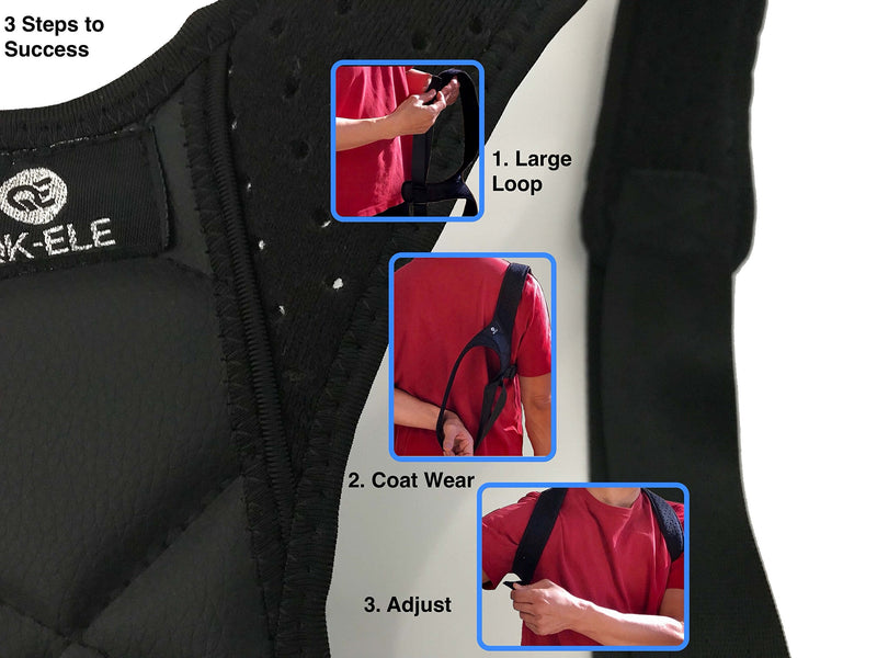 [Australia] - QK-ELE Posture Corrector Support Brace to Improve Bad Posture, Shoulder Alignment, Back Pain Relief for Men and Women (Reg 28 to 41) 