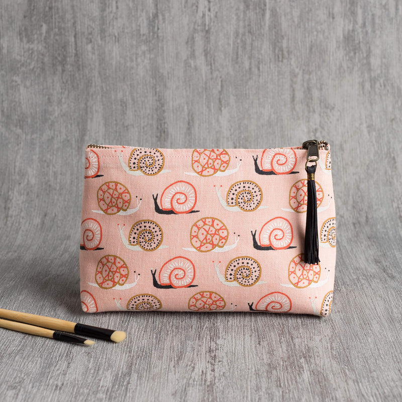 [Australia] - Now Designs Linen World Design Cosmetic Bag-Small Small Small World 