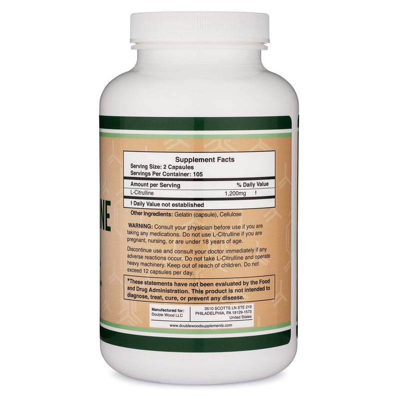 [Australia] - L Citrulline Capsules 1,200mg Per Serving, 210 Count (L-Citrulline Increases Levels of L-Arginine and Nitric Oxide) Muscle Recovery Supplement 210 Count (Pack of 1) 