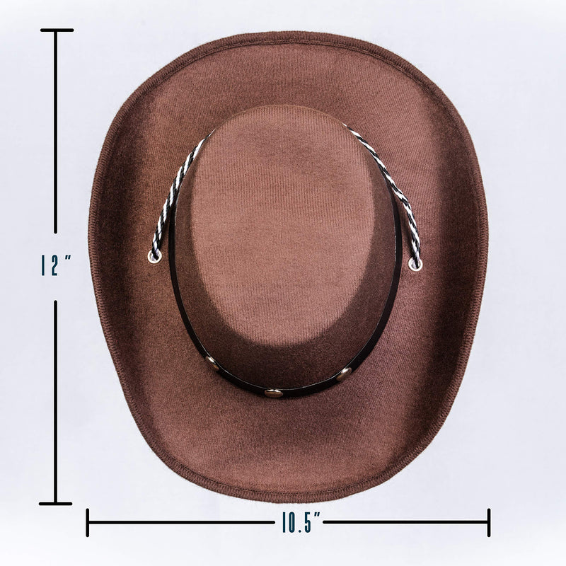 [Australia] - Baby sized Cowboy hat,Baby Cowgirl Hats Brown 1 Piece , Infant Party Cowboy Hats Size Small Cowboy Hats for Toddler - 20” Circumference – One Size Fits Most – Western Cowboy Costume Accessories 