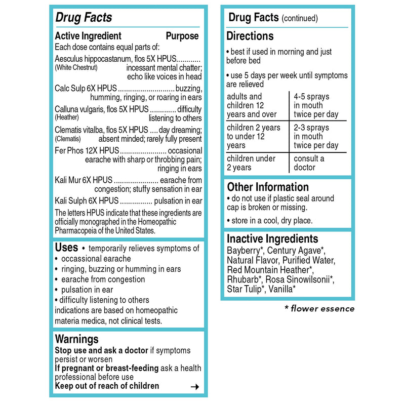 [Australia] - Siddha Remedies Hearing | Ear Ache Medicine for Adult Ear Pain | Earache Homeopathic Medicine for Earache Relief, Ear Ringing Relief & Buzzing in Ear | Non GMO, Alcohol Free, Gluten Free, Sugar Free 