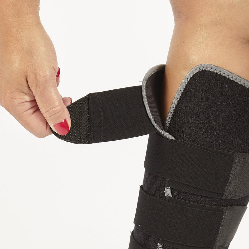 [Australia] - Calf Brace | Premium Compression Sleeve for Men & Women | Provides Pain Relief & Support | For Shin Splints, Lower Leg Pain, Torn Calf Muscle | Black Neoprene Adjustable Support Wrap for Runners Calf & Shin Brace 