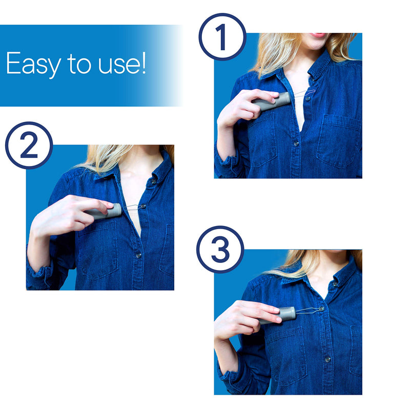 [Australia] - RMS Button Hook with Zipper Pull - Button Assist Device with Comfort & Wide Grip, Shirt & Coat Buttoning Aid Ideal for Limited Dexterity Caused by Arthritis (Grey) 