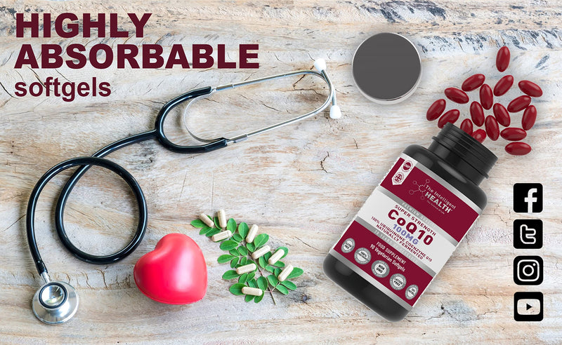 [Australia] - Ubiquinone Coenzyme Q10 100mg Softgel Capsules, 90 Super Strength Vegetarian Friendly Naturally Fermented High Absorption CoQ10 Capsules Made in The UK to GMP Standards – by The Intelligent Health 100 MG - 90 Capsules 